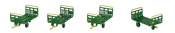SET de 4 metallic luggage trolley - Green - Yellow + boxed SNCF logo